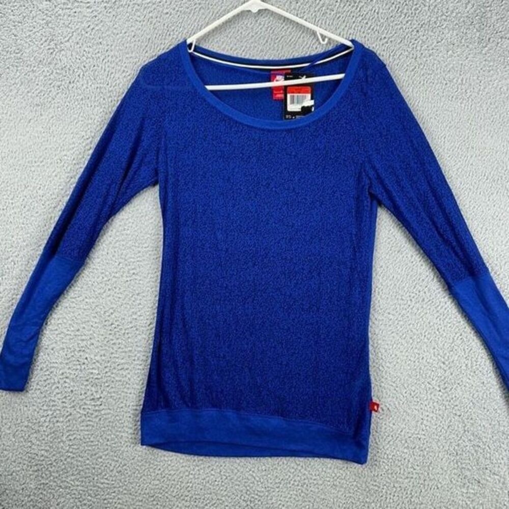 Nike Cheetah Sweatshirt Womens Large Dark Blue Boat Neck Pullover Ladies NEW